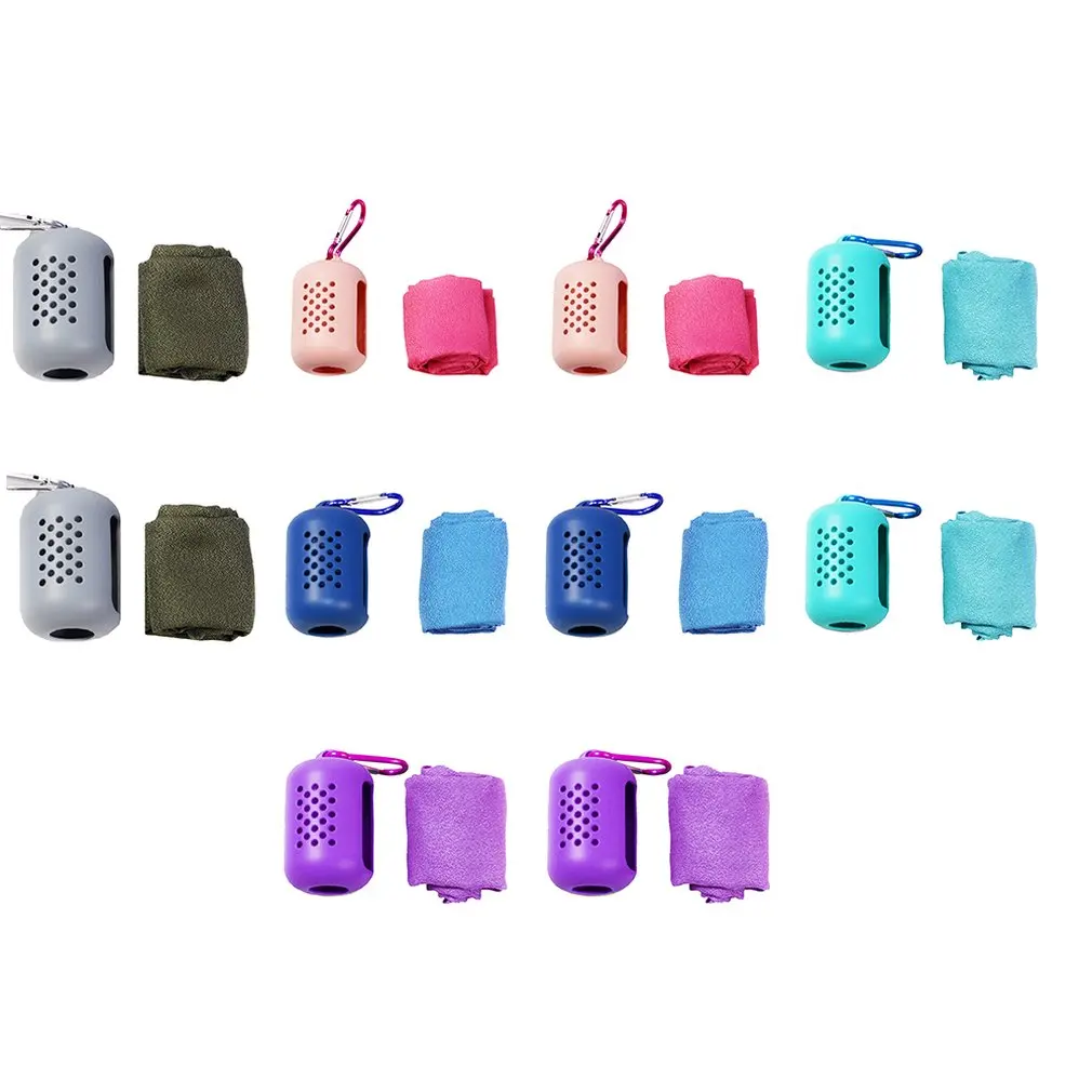 

Creative Outdoor Travel Portable Quick-Drying Towel Microfiber Sports Towel Cold Towel Ice Towel Combination