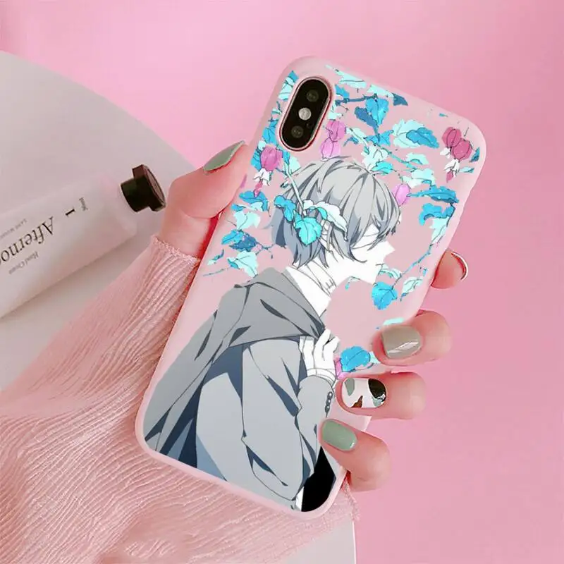 

Anime Bungou Stray Dogs Dazai Osamu Phone Case Candy Color for iPhone 6 7 8 11 12 s mini pro X XS XR MAX Plus