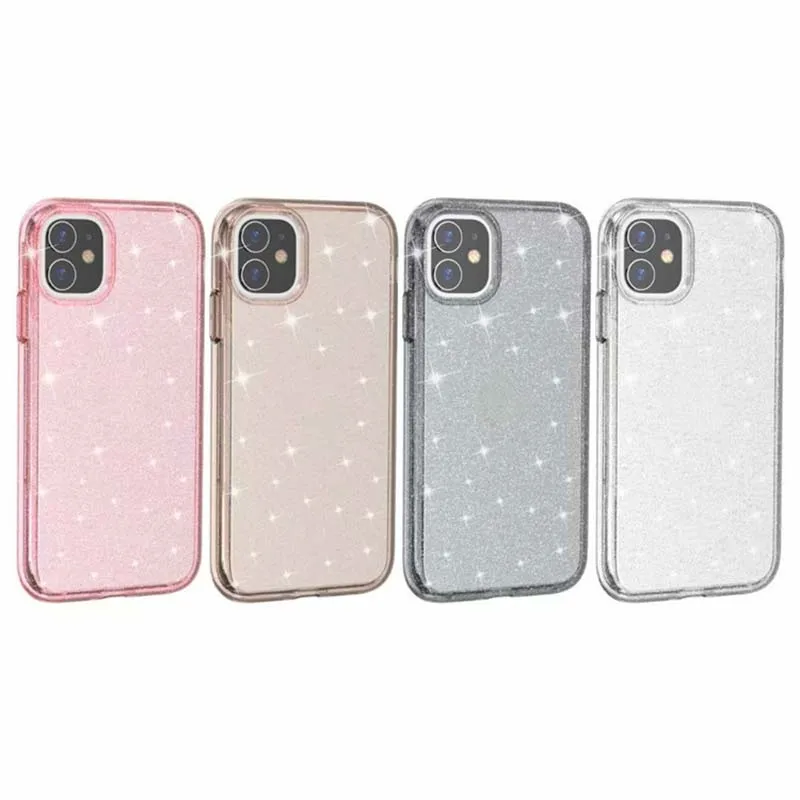 

Twinkle Transparent TPU Phone Case for Iphone 11 12 Mini Pro Max 7 8 Plus X Xr Xs Max Mobile Phone Shell Hard Cover