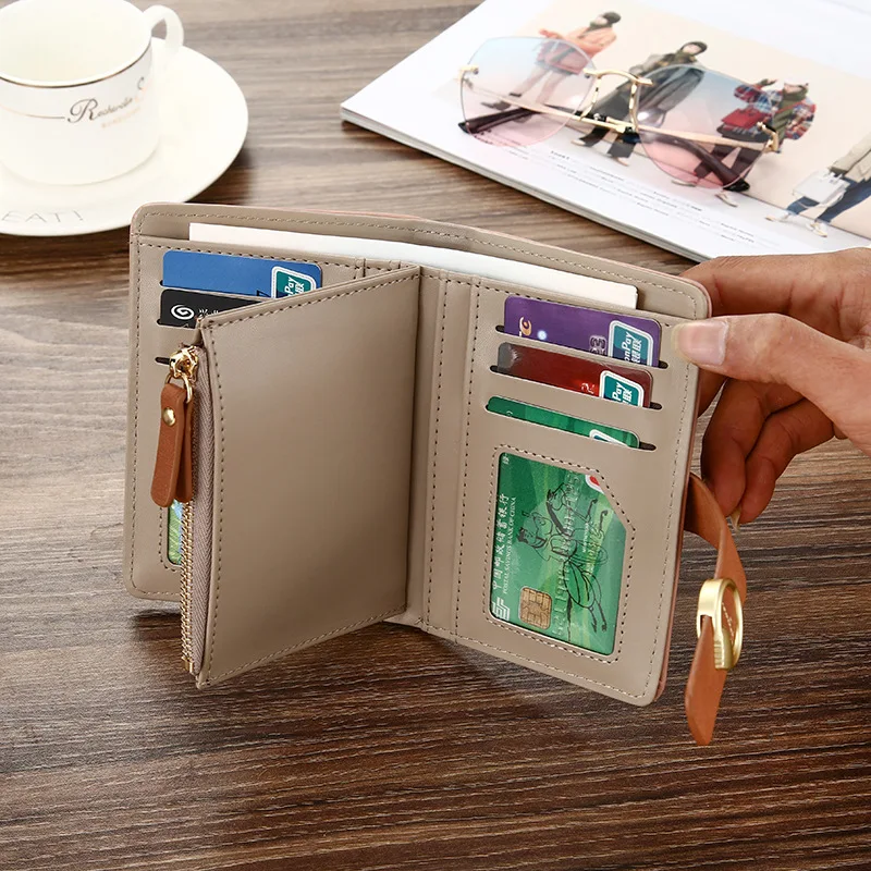 2021 Women Wallet Female Leather Zipper Coin Purse Love Heart Hasp Women Wallets Lady Money Clip Card Holder Clutch Wallet