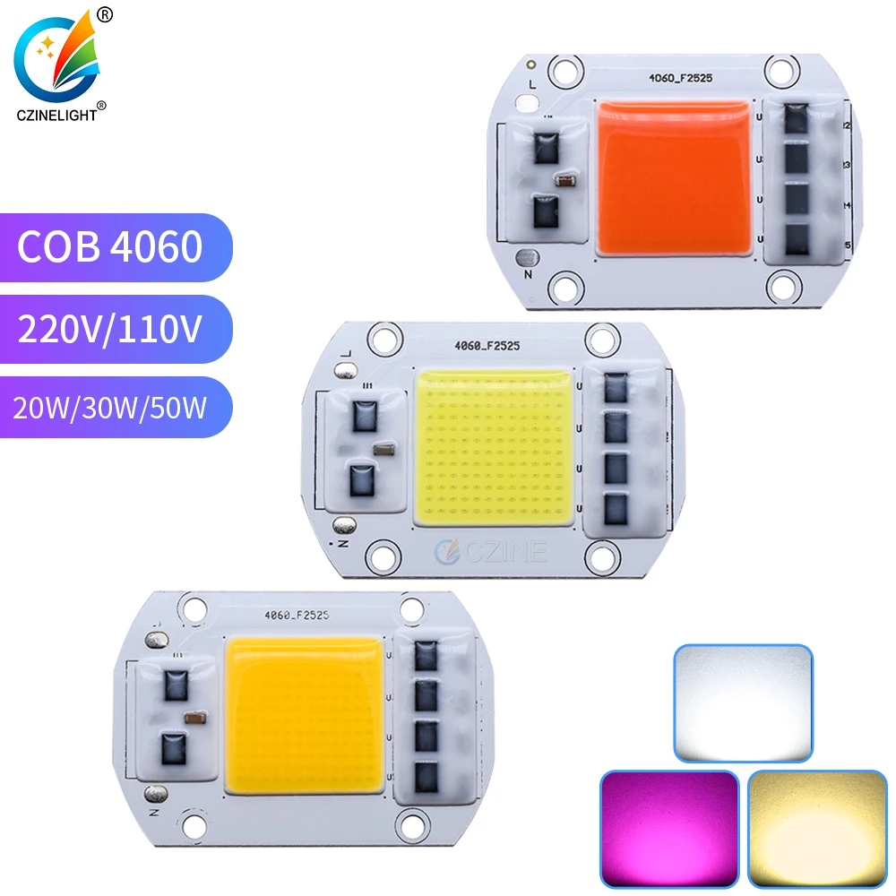 

Czinelight High Quality Hot Selling 4060 Cob Led 50w High Power Full spectrum