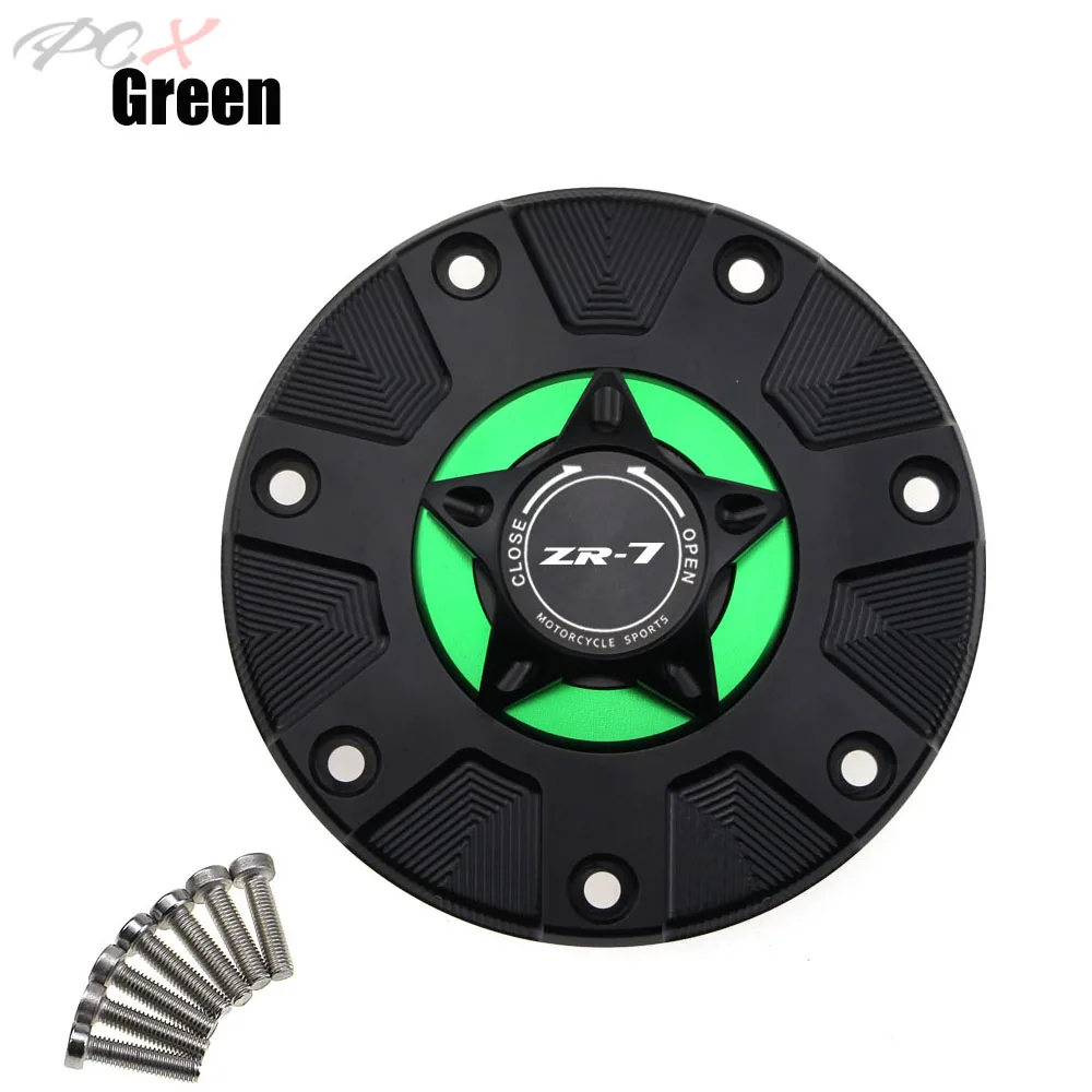 

ZX-7R Gas Fuel Tank Cover for Kawasaki ZX7R/ZX7RR All Years Motorcycle Accessories CNC Aluminum Oil Cap Motorbike