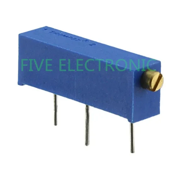 5pcs/lot 3006P-1-105 1 MOhms 0.75W, 3/4W PC Pins Through Hole Trimmer Potentiometer Cermet 15 Turn Side Adjustment 3006P-1-105LF
