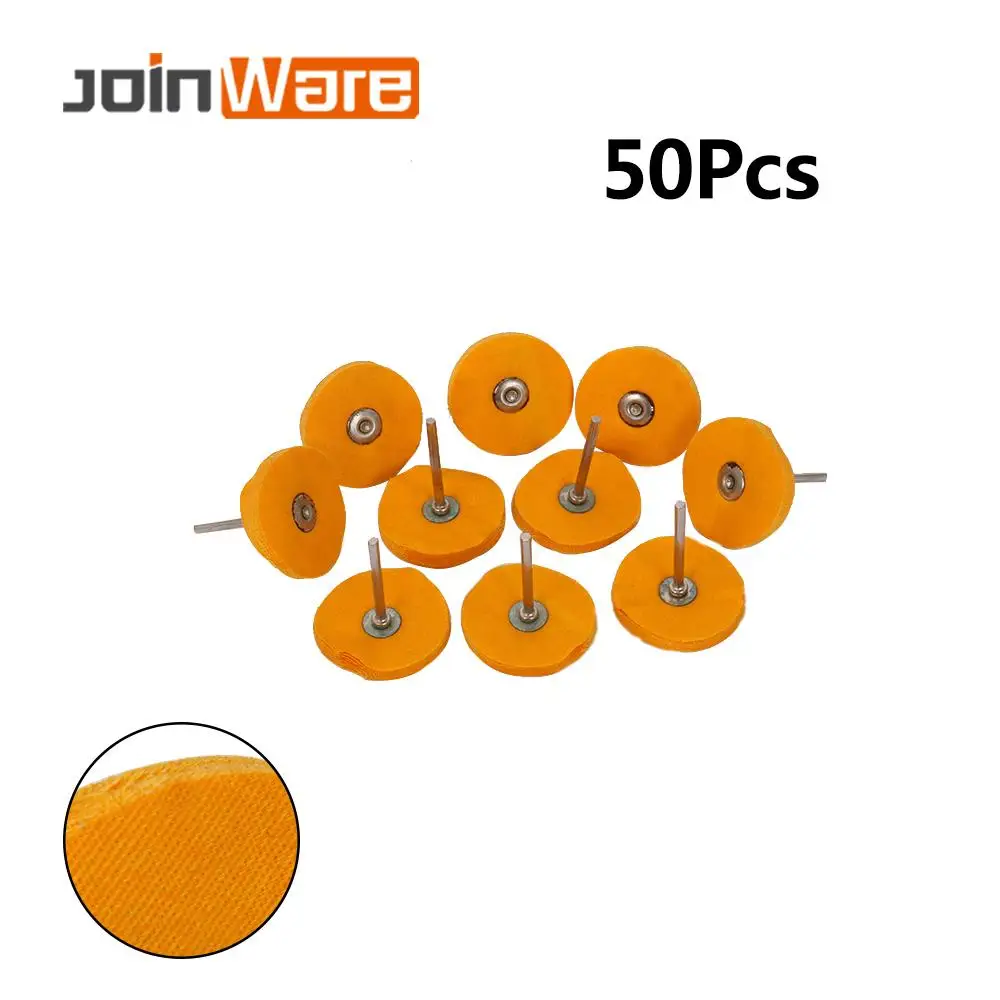 38 мм желтая ткань колеса T Форма Мини Полировка 3 хвостовик для полировки металла