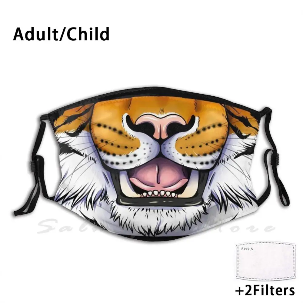Фильтр для защиты от пыли Tiger Grin взрослых и детей маска сделай сам тигр большая