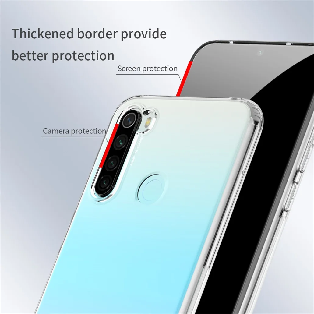 Чехол Nillkin Nature для Xiaomi Redmi Note 8 Pro прозрачный мягкий Силиконовый ТПУ чехол-накладка
