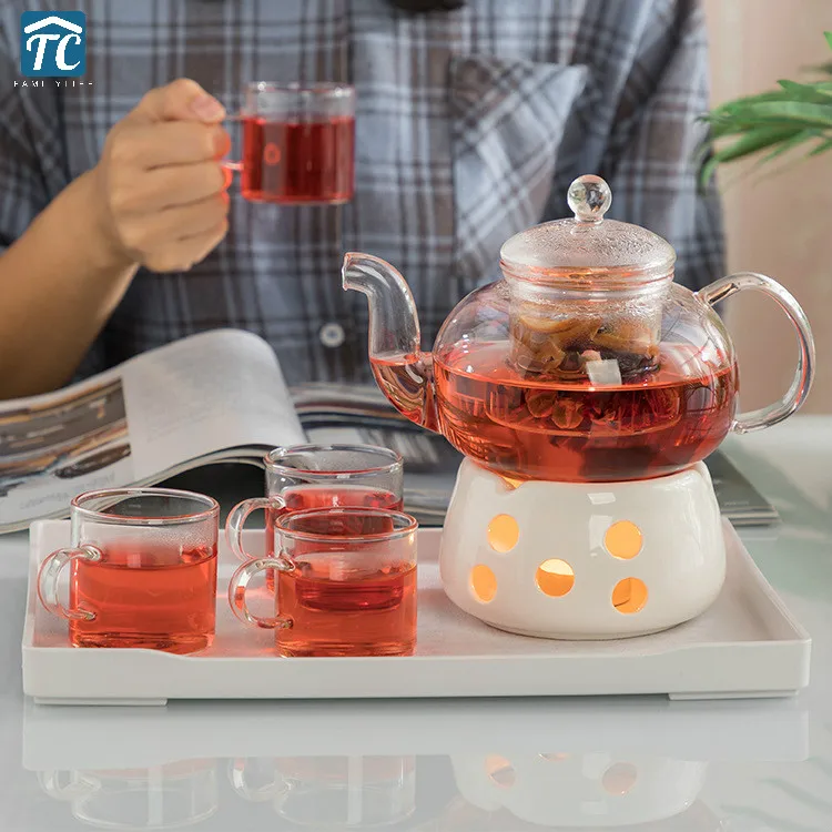 Подставка для чайного горшка с подогревом керамическая подставка подогрева кофе