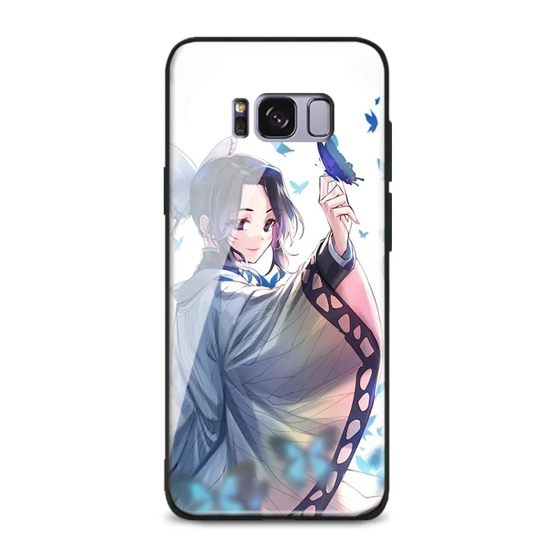 Shinobu Kocho Kimetsu no Yaiba мягкий силиконовый стеклянный чехол для телефона Samsung Galaxy S8 S9 S10e
