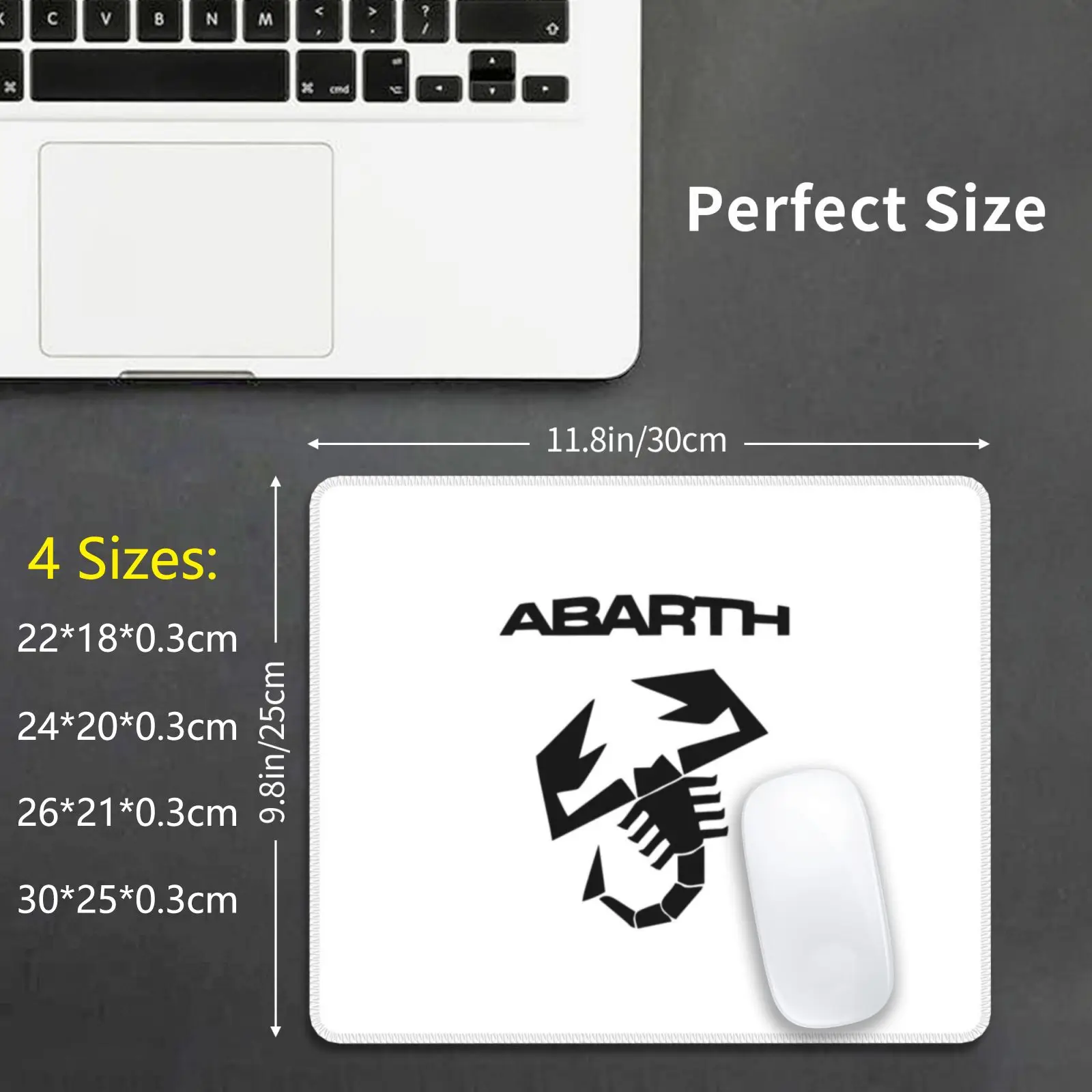 

Черный коврик для мыши с логотипом Abarth Scorpion 59