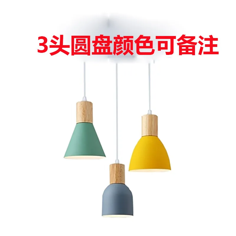 Деревянный подвесной светильник в скандинавском стиле современный кухонный