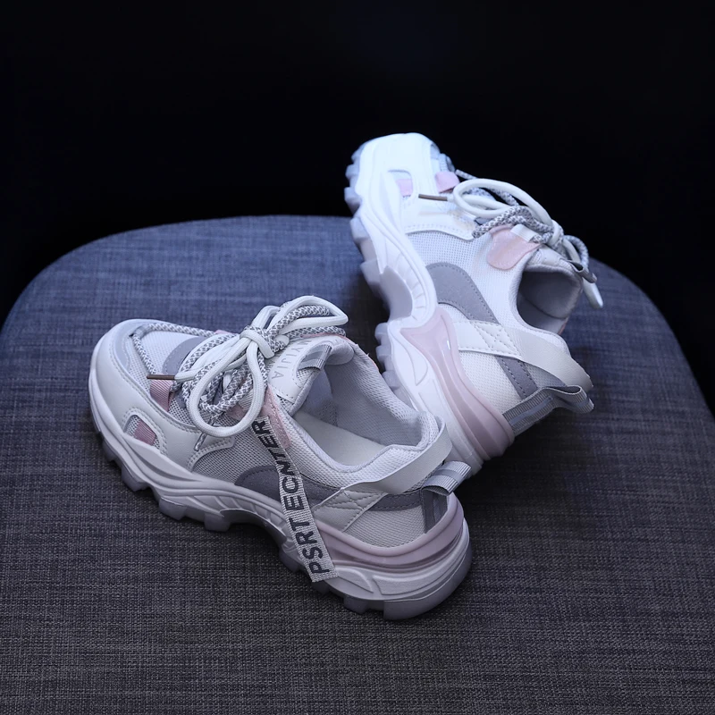 

Fashion Women's sneakers Sports Running Casual Shoes White Dad Footwear Zapatillas Trainers Free Shipping