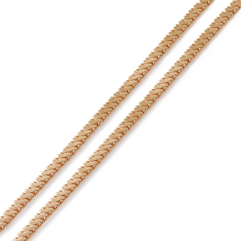 XP Jewelry ( 50 см x 3 мм) маленькая цепочка змея золотого цвета 18 карат ожерелья для