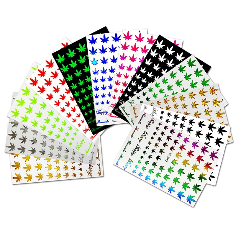 

3D наклейки для дизайна ногтей, наклейки s, самоклеящиеся наклейки для ногтей с изображением сорняков, инструмент для дизайна листьев, украше...