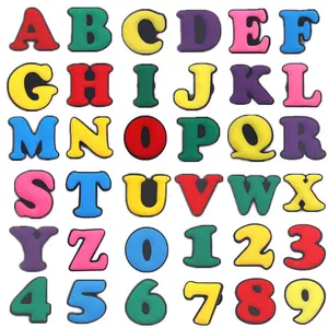 Распродажа 1 шт., заглавные буквы из ПВХ, украшения для обуви, красочные аксессуары для садовой обуви для croc jibz, детский подарок на Рождество и вечеринку