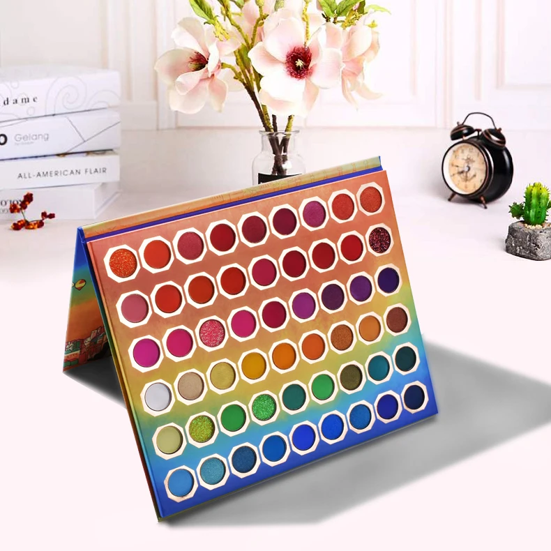 Красивые глазурованные 54 Цвета Палитра теней для век горячий воздушный шар