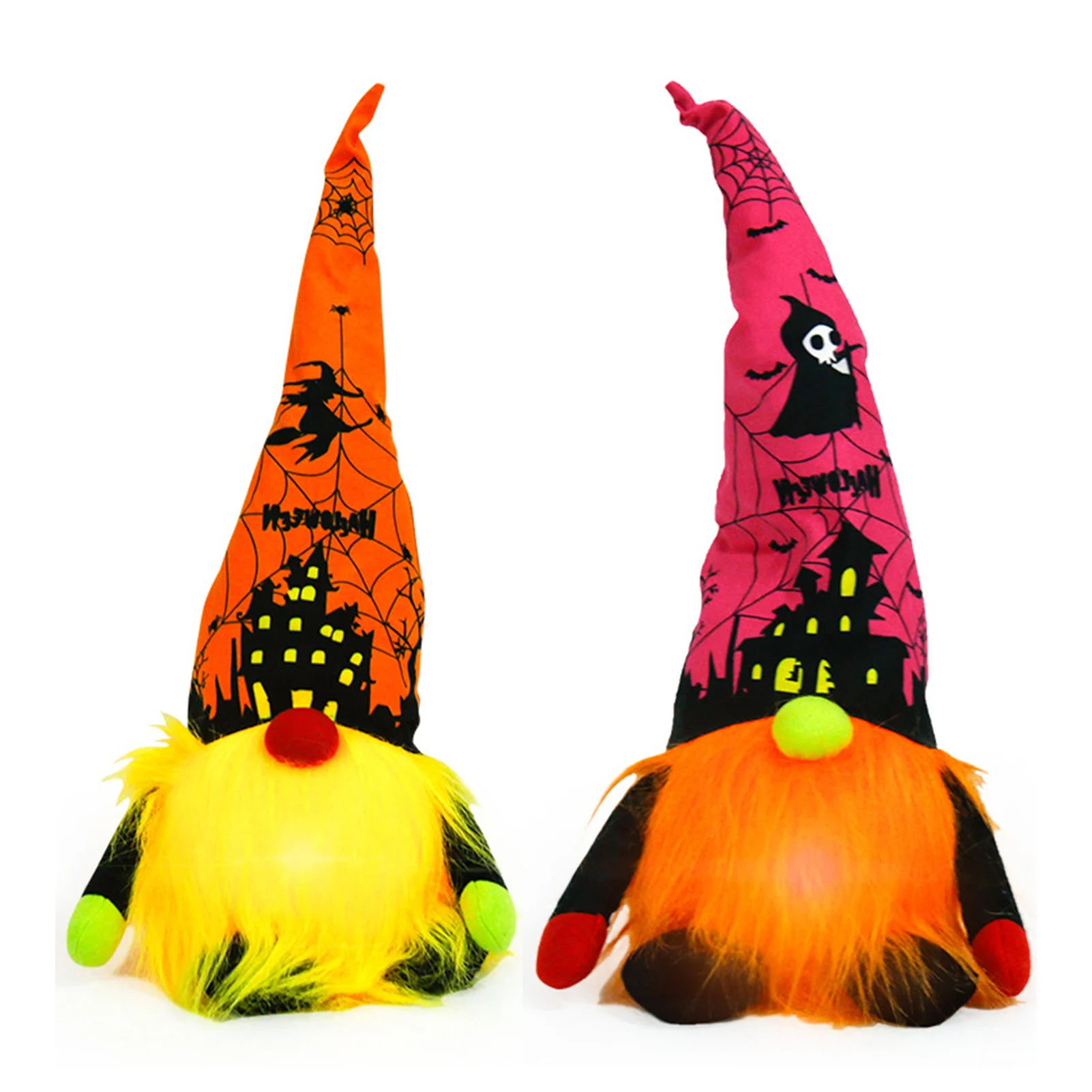 

Украшение на Хэллоуин для дома, гном, Безликие украшения для кукол, светящаяся ведьма, Череп, карликовая кукла, украшение для стола, подарок