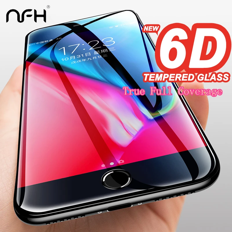 Закаленное стекло с полным покрытием для iPhone SE 2 X XS XR Xs Max 6S 7 8 Plus Защитное iPhoen 11 Pro 6D