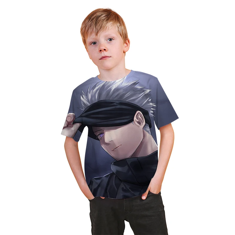 

Summer 3D Printed 4-14 yea Baby T Shirts Jujutsu Kaisen Casual Streetwear Boy Girl Kids Fashion Children Short Sleeve Tops Tee