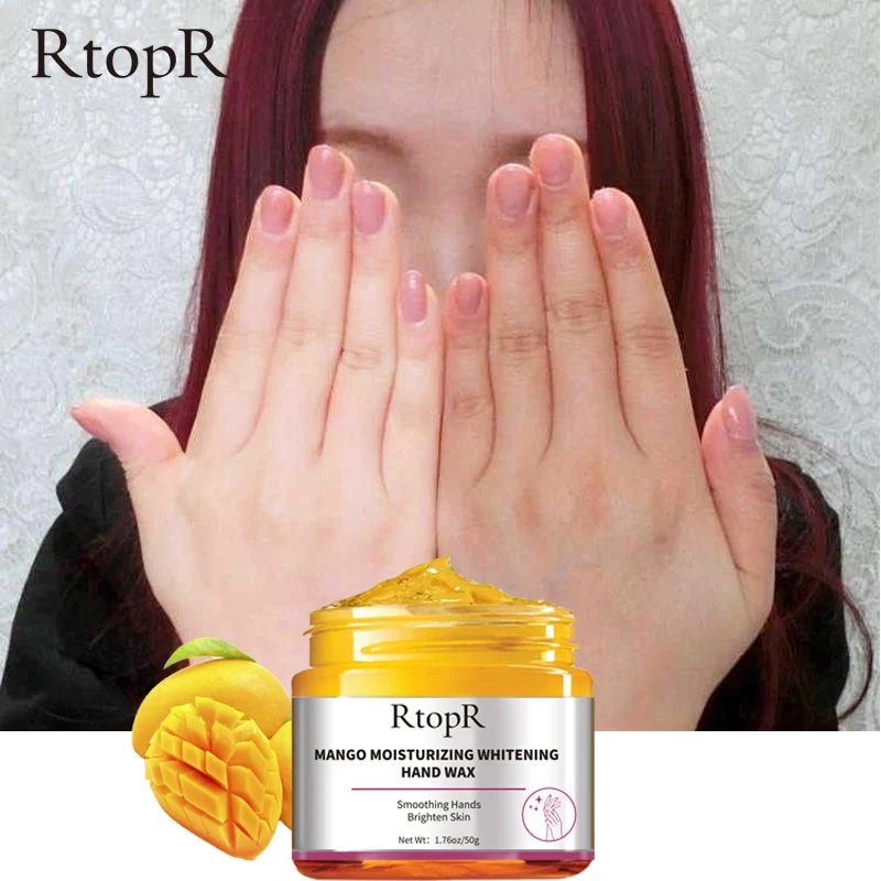 

Mango Whitening Hand Wax Moisturizing Repair Exfoliating Calluses Hand Mask Anti-Aging Brighten Nourishing Firming Skin Care 50g