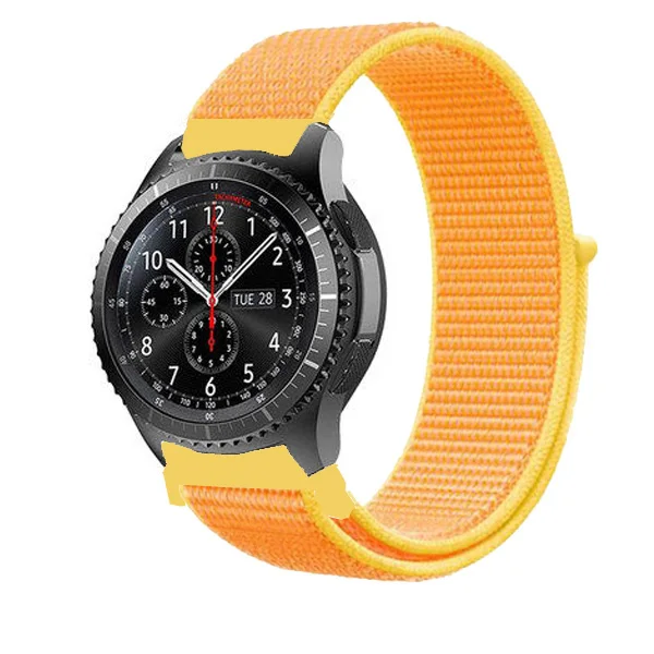 22 мм ремешок для часов samsung galaxy watch 46 мм 42 мм активный 2 нейлон huawei watch gt ремешок Amazfit bip gear S3 Frontier 44 40 - Цвет ремешка: Canary Yellow 39