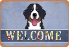 Добро пожаловать в домик для собак в стиле ретро Оловянное украшение 20 х30 см плакат для дома кухня ванная комната ферма сад гараж вдохновляющие