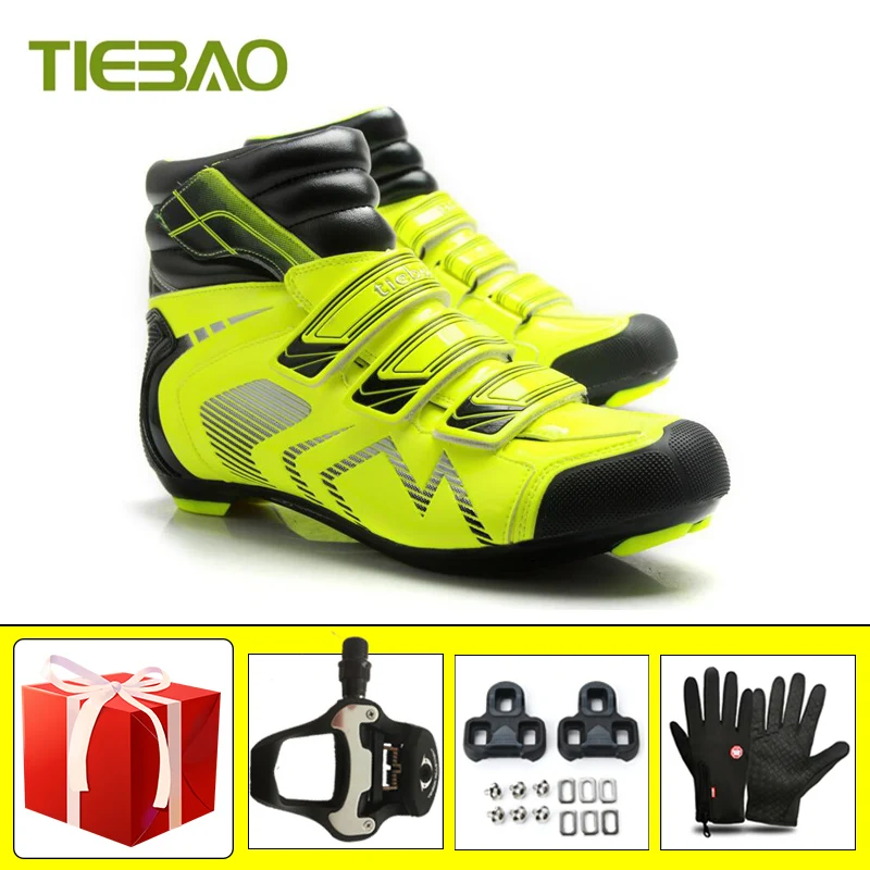 

Tiebao Road Bike Shoes Keep Warm Winter Riding Bicycle Sneakers Self-Locking Adult Bicycle Anti-Slip Bicicleta Keep Warm Gloves