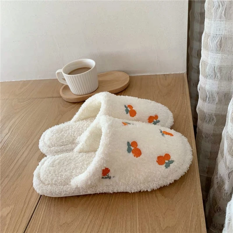 

Winter Women House Slippers Keep Warm Plush Bedroom Non-slip Cotton Shoes Women's Indoor Slippers Soft Bedroom Home Shoes
