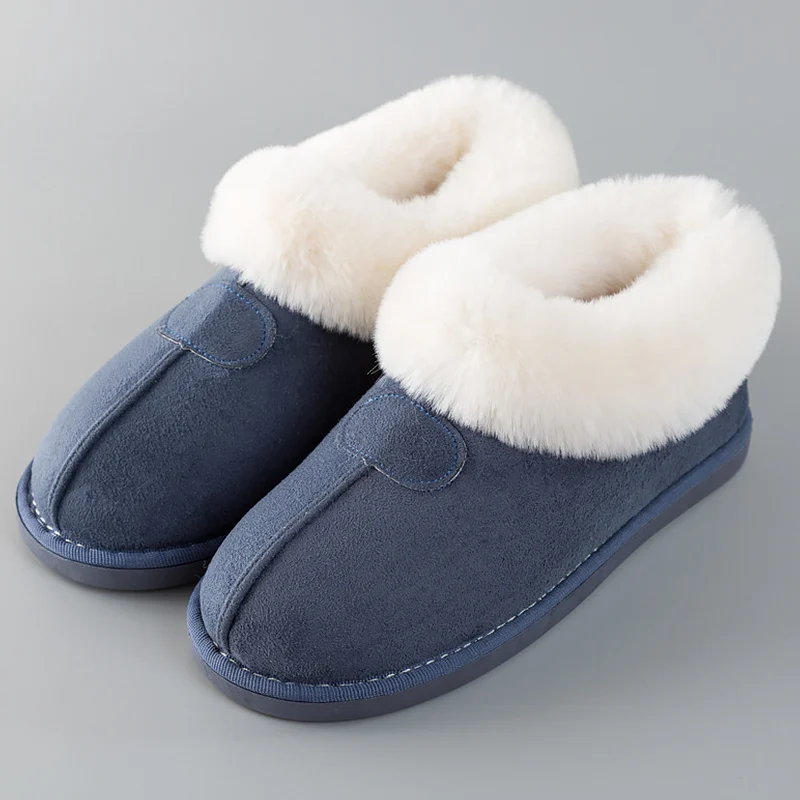 

Girls Fur slippers women Winter Indoor shoes Flock Non slip 2020 New Home slipper