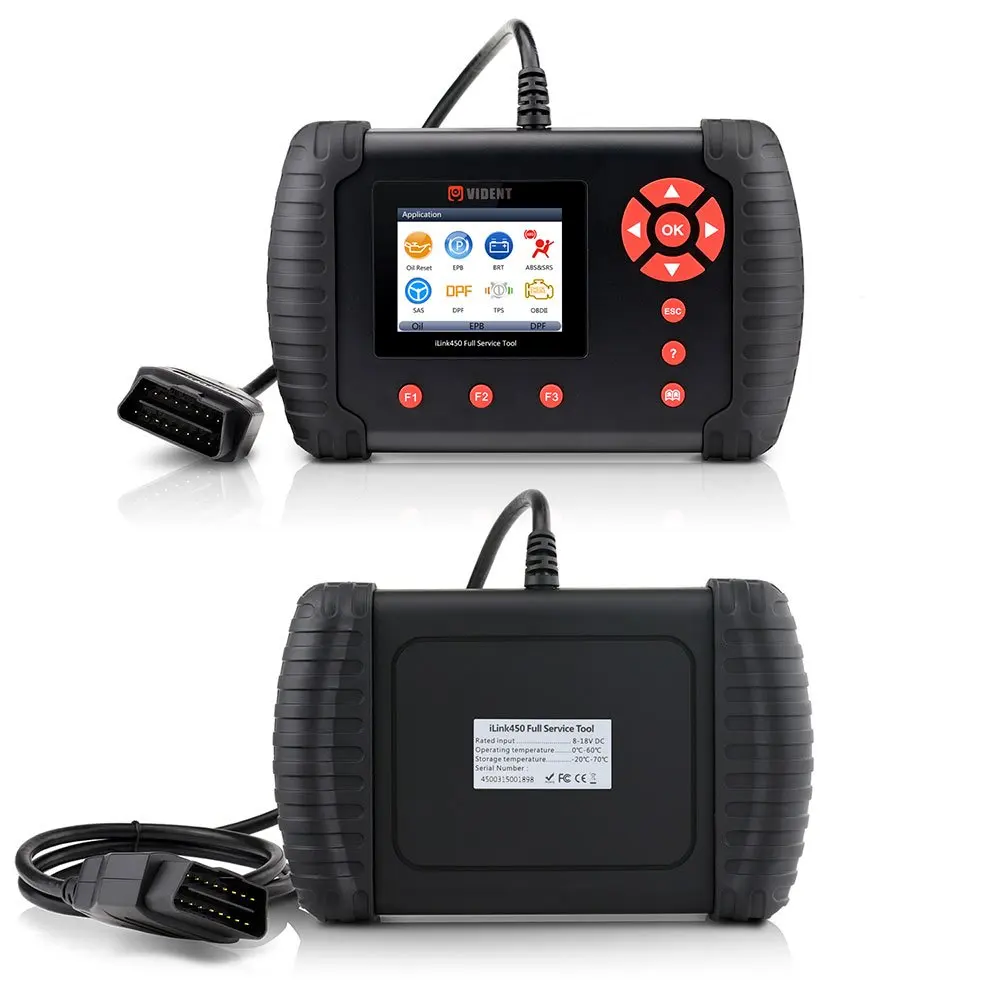 Vident iLink450 OBDII диагностический инструмент сканирования для ABS SRS