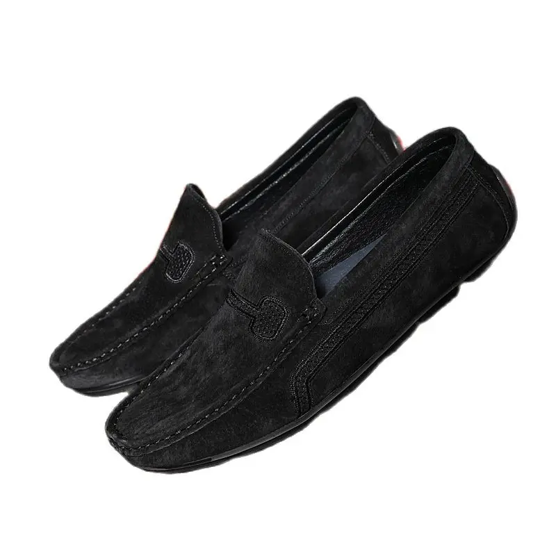 

Men's Casual Loafers Italian Style Breathable Moccasin Shoes Genuine Leather Flat Shoes Large Size Fashion Soft Sole Sneakers