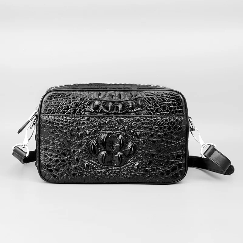 

New Alligator Leather Men Luxury Single Shoulder Bag High-end Large Capacity Crossbody Bag Trend Business Leisure Messenger Bag