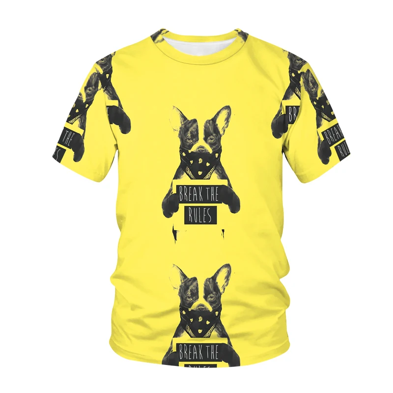 

3D Print Dog Kawaii T Shirt Men Short Sleeve Dog Tshirt Wild Animals Fox Print Unisex Tops Casual Women Harajuku Tees