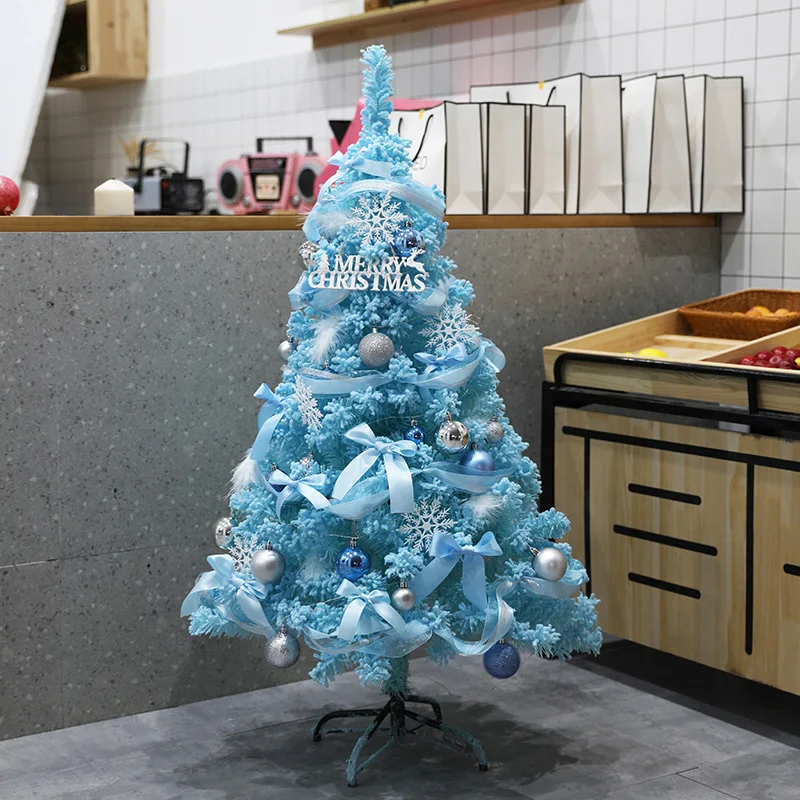 Милая романтическая розово синяя Рождественская елка с шариком Санта аксессуары