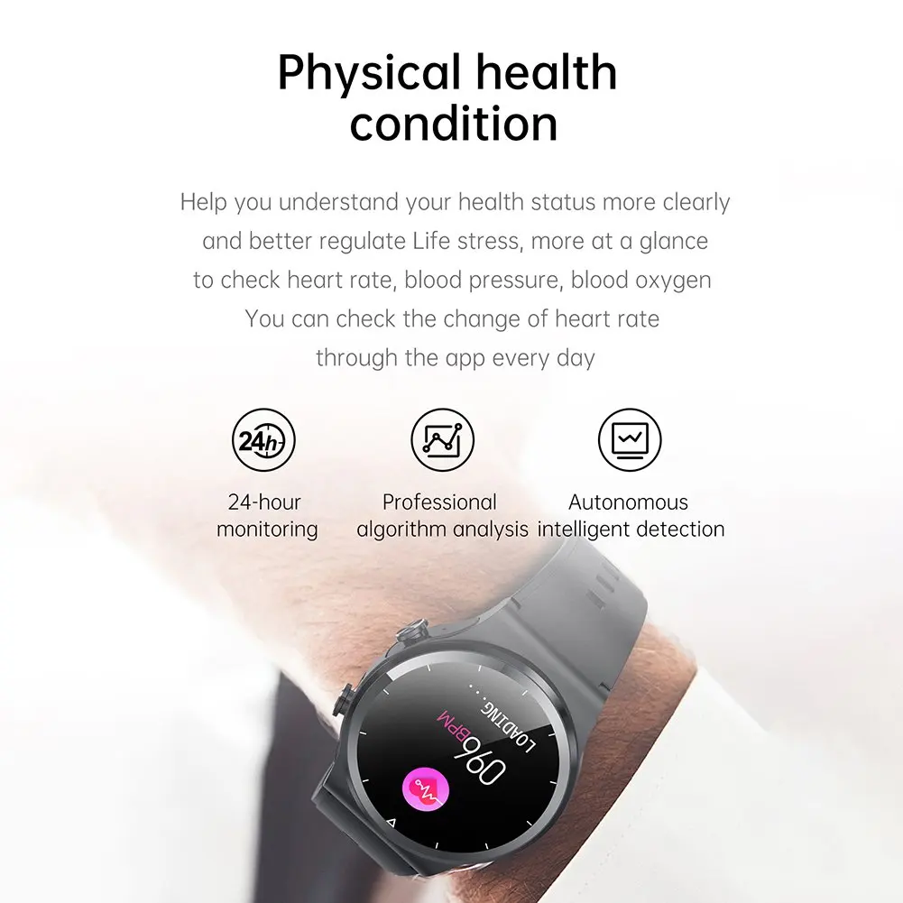 

Smart Watch Bluetooth 5.0 With Earphones 2 in 1 Heart Rate Monitor Smartwatch Men Long Time Standby For Android IOS