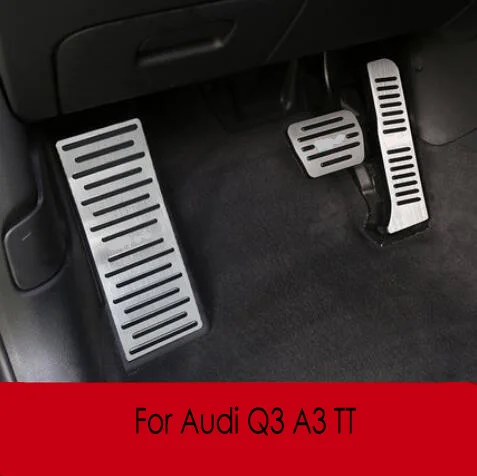 

Aluminum Car Footrest Pedal Fuel Gas Brake Pedals Pad Plate For Audi Q3 8U A3 8P A1 TT LHD Car Styling Accessories