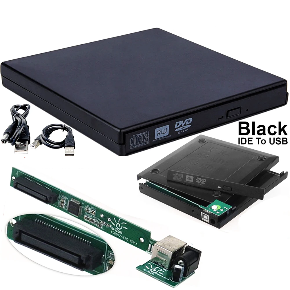 USB 2 0 Внешний Blu-Ray BD-ROM BD-RW DVD/RW CD-ROM Корпус чехол 12 7 мм IDE интерфейс для ноутбука