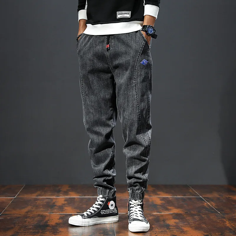 Harem Trousers Hip Hop Joggers Men Pencil Pants Fashion Streetwear Men Jeans Loose Korean Version Casual Cargo Pants