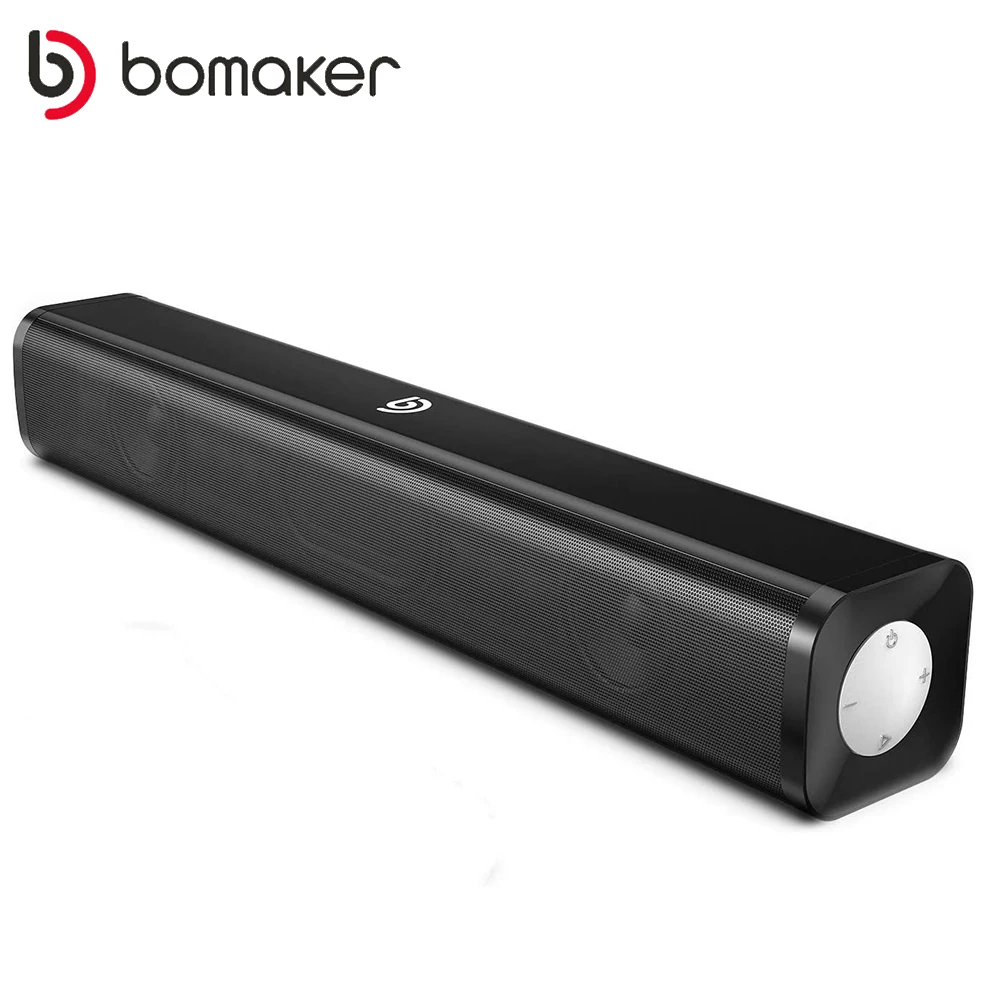 

Звуковая панель BOMAKER 20 Вт, Bluetooth, Портативная Беспроводная колонка с поддержкой оптического AUX для домашнего кинотеатра, Музыкальные динамик...