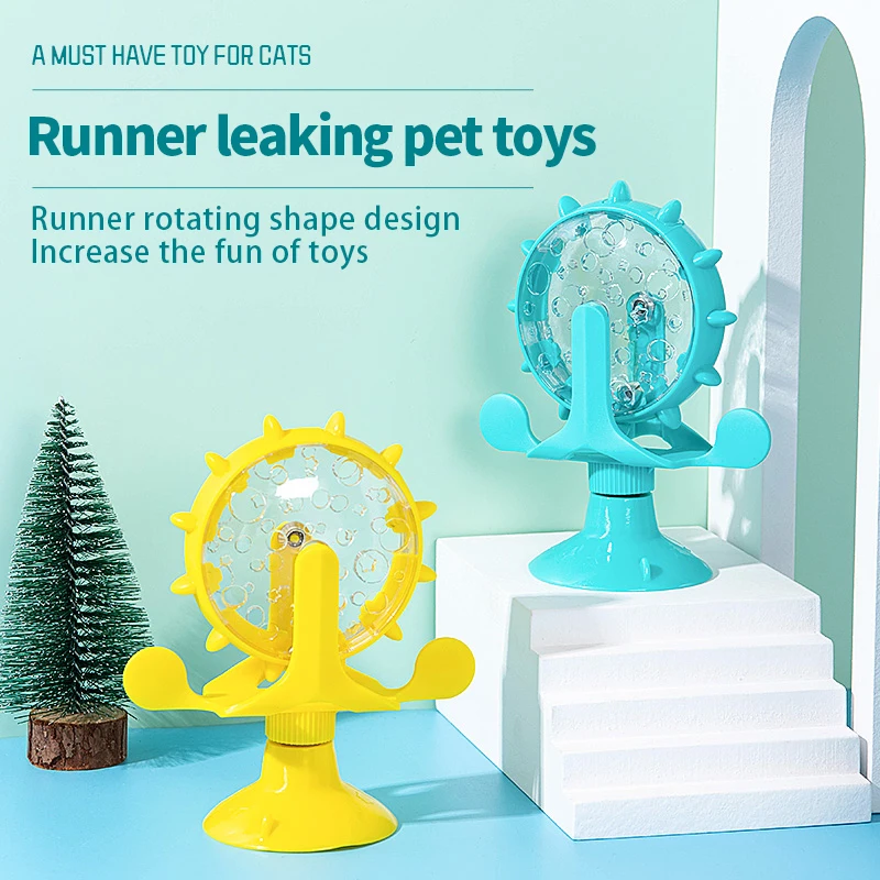 

Cat toy self hi relieving boredom Puzzle Dog missing food tumbler rotating windmill teasing cat stick turntable pet supplies