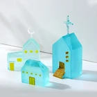 Форма для свечей, маленький дом, вилла, деревянный дом, силиконовая форма, Ароматизированная свеча, сделай сам, акриловая Форма, формы для свечей для изготовления свечей