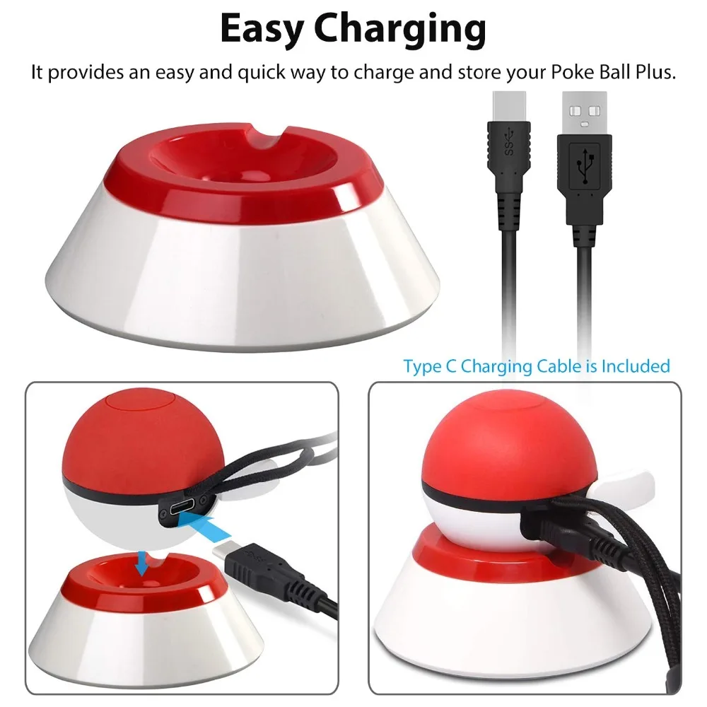 Портативный чехол для переноски для контроллера nintendo Poke ball Plus Switch, аксессуар для игры Pokémon LetsGo Pikachu Eevee