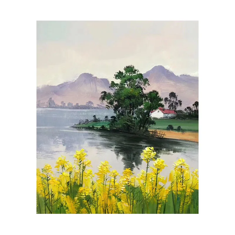 KOWELL 100% ручная роспись деревня природный пейзаж картина маслом на холсте