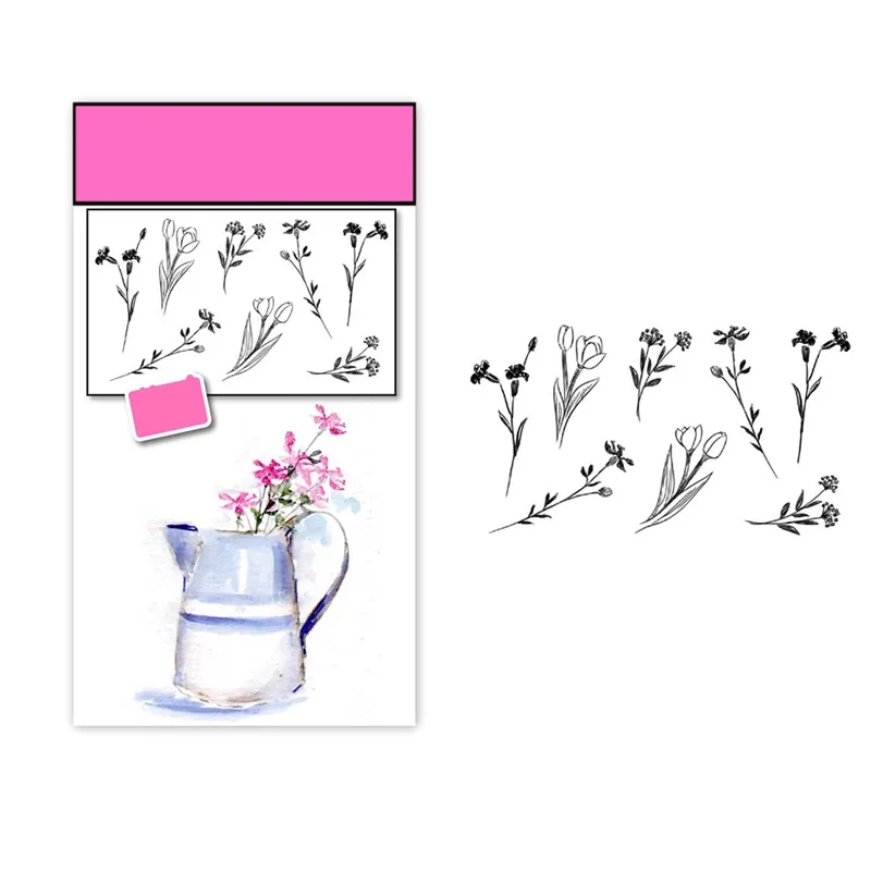 

Branches Rose Flower Leaf Clear Stamps For Scrapbooking Diy Decoration Craft Embossing Stencil No Cutting Die 2021 New Arrival