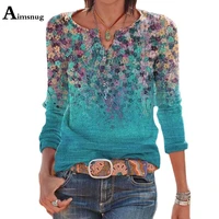 2021 plus size 4xl t shirt ladies elegant leisure casual flower print womens top 2021 summer v neck tees shirt casual pullovers