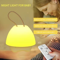 creative table lamp bedroom bedside rechargeable remote control luminous night light nursing baby eye protection sleeping