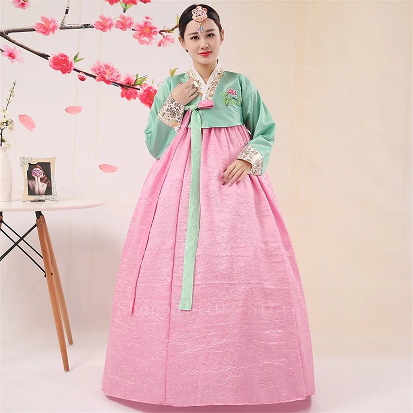 Традиционное платье Hanbok для женщин азиатское классическое корейское свадебное