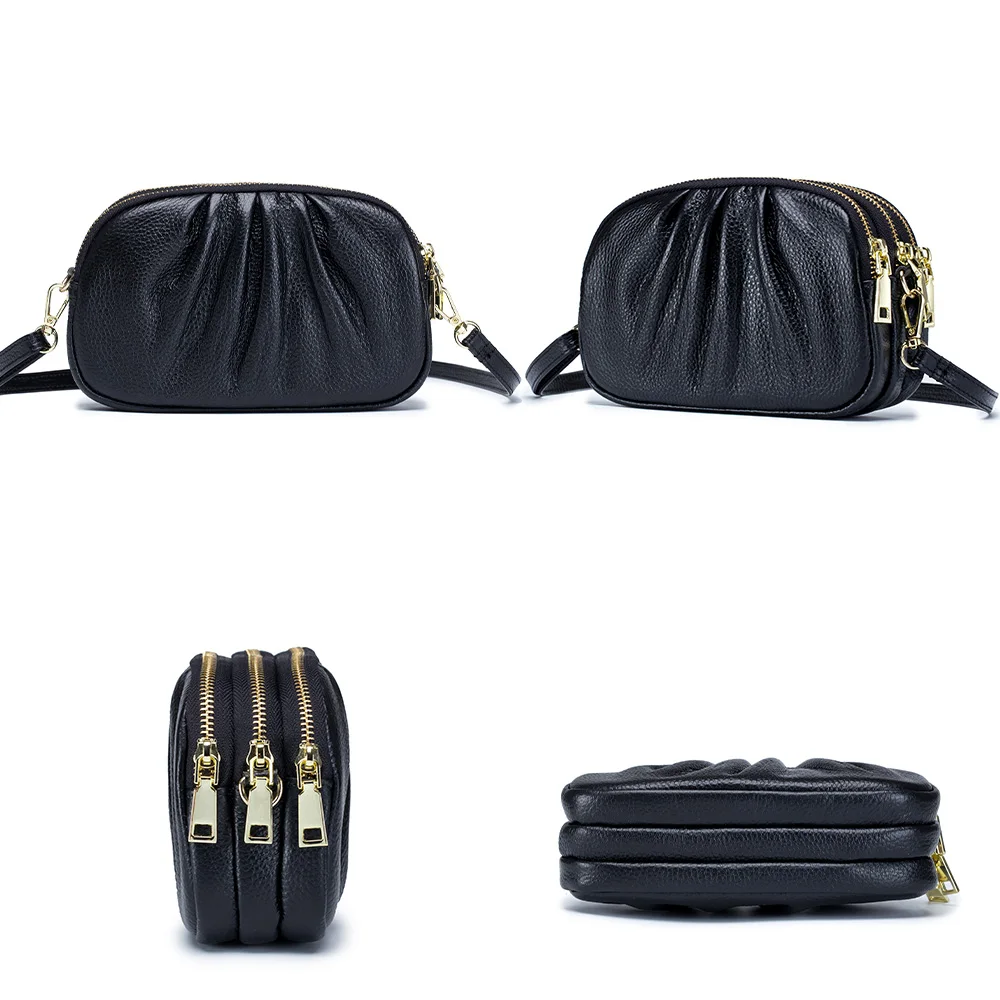 Zency Мягкая Сумка Через Плечо Из Натуральной Кожи Классическая Дизайнерская