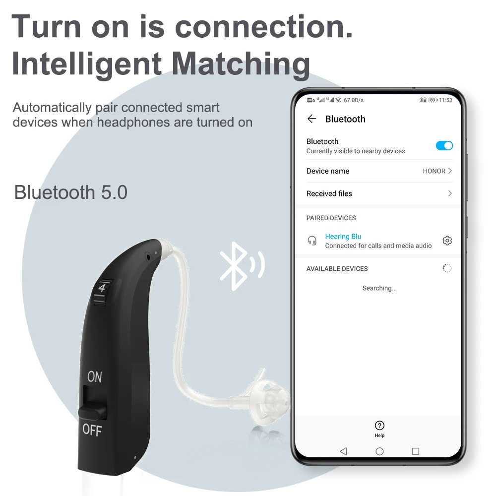 Мини усилители слуха с Bluetooth перезаряжаемые Цифровые слуховые аппараты