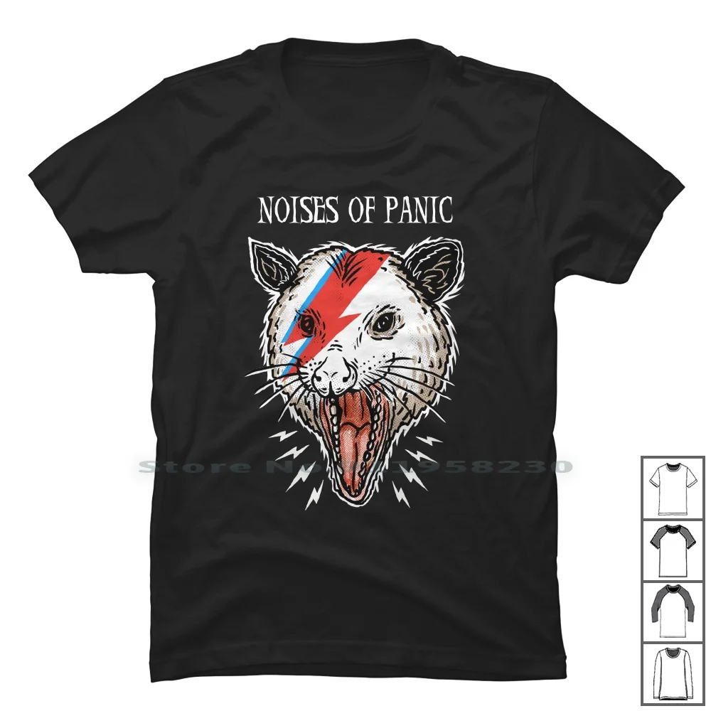 Шумовая тревожная футболка 100% хлопок енот Possum тревога мышь крыса сковорода нет -