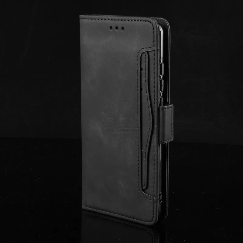 Чехол-Кошелек для Xiaomi Redmi 7, Магнитный чехол-книжка для Redmi Note 7, роскошный кожаный чехол для мобильного телефона - Цвет: Black
